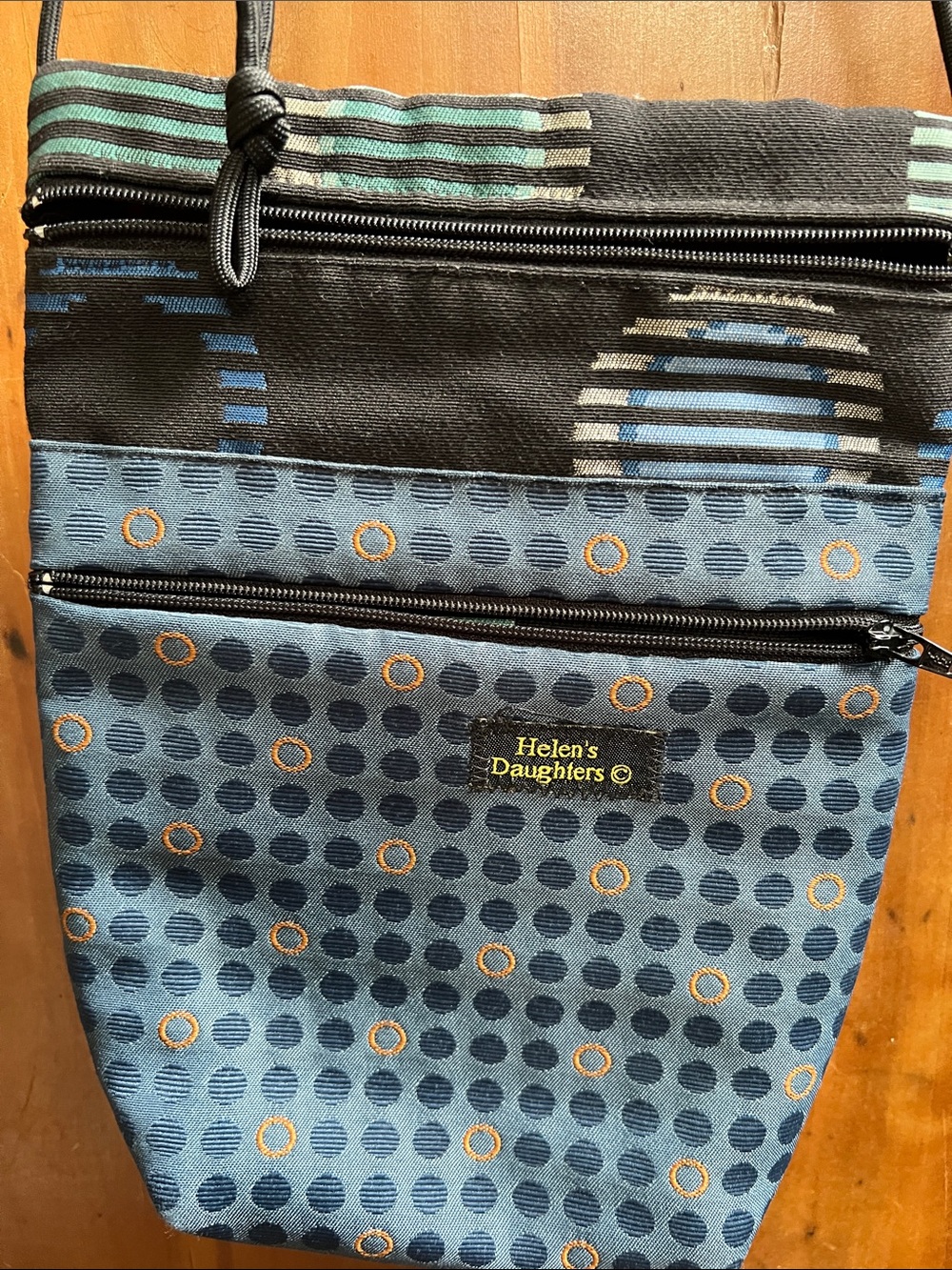 Fabric with embroidery crossbody bag artisan